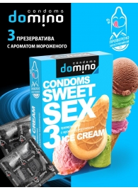 Презервативы для орального секса DOMINO Sweet Sex с ароматом мороженого - 3 шт. - Domino - купить с доставкой в Иваново