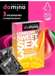 Презервативы для орального секса DOMINO Sweet Sex с ароматом манго - 3 шт. - Domino - купить с доставкой в Иваново