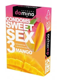 Презервативы для орального секса DOMINO Sweet Sex с ароматом манго - 3 шт. - Domino - купить с доставкой в Иваново