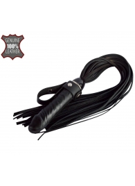 Черная плеть  Ковбой  с ручкой-фаллосом - 55 см. - Sitabella - купить с доставкой в Иваново