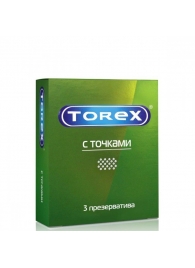 Текстурированные презервативы Torex  С точками  - 3 шт. - Torex - купить с доставкой в Иваново