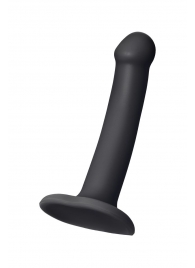 Черный фаллос на присоске Silicone Bendable Dildo S - 17 см. - Strap-on-me - купить с доставкой в Иваново