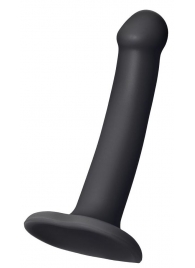 Черный фаллос на присоске Silicone Bendable Dildo S - 17 см. - Strap-on-me - купить с доставкой в Иваново