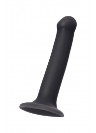 Черный фаллос на присоске Silicone Bendable Dildo M - 18 см. - Strap-on-me - купить с доставкой в Иваново