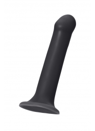 Черный фаллос на присоске Silicone Bendable Dildo L - 19 см. - Strap-on-me - купить с доставкой в Иваново