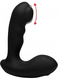 Черный стимулятор простаты Alpha-Pro 7X P-Milker Silicone Prostate Stimulator with Milking Bead - XR Brands - в Иваново купить с доставкой