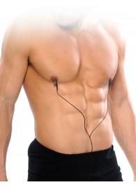 Черные электрические зажимы для сосков Shock Therapy Nipple Clamps - Pipedream - купить с доставкой в Иваново