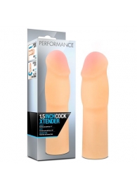 Телесная насадка-удлинитель на пенис PERFORMANCE 1.5INCH COCK XTENDER - 16 см. - Blush Novelties - в Иваново купить с доставкой