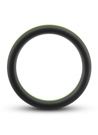 Черно-зеленое эрекционное кольцо Silicone Go Pro Cock Ring - Blush Novelties - в Иваново купить с доставкой