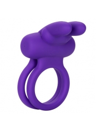 Фиолетовое двойное эрекционное кольцо Silicone Rechargeable Dual Rockin Rabbit - California Exotic Novelties - в Иваново купить с доставкой