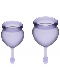 Набор фиолетовых менструальных чаш Feel good Menstrual Cup - Satisfyer - купить с доставкой в Иваново