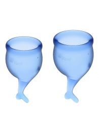 Набор синих менструальных чаш Feel secure Menstrual Cup - Satisfyer - купить с доставкой в Иваново