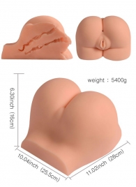 Телесная вагина с двумя отверстиями - SHEQU - в Иваново купить с доставкой