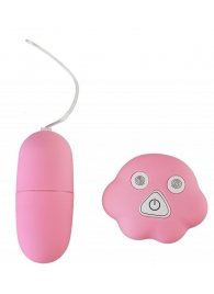 Розовое виброяйцо на шнурке с пультом управления - Джага-Джага