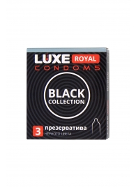 Черные презервативы LUXE Royal Black Collection - 3 шт. - Luxe - купить с доставкой в Иваново