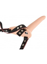 Телесный поясной страпон с вибрацией Vibrating Strap-On - 15,7 см. - Orion - купить с доставкой в Иваново