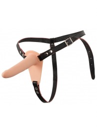 Телесный поясной страпон с вибрацией Vibrating Strap-On - 15,7 см. - Orion - купить с доставкой в Иваново