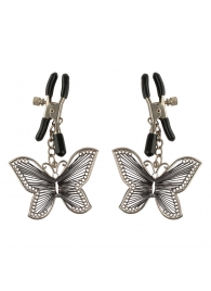 Зажимы на соски с бабочками Butterfly Nipple Clamps - Pipedream - купить с доставкой в Иваново