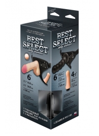 Черный пояс для женщин BEST SELECT с 3 насадками - LOVETOY (А-Полимер) - купить с доставкой в Иваново