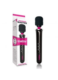 Черный вибростимулятор Training Master Ultra Powerful Rechargeable Body Wand - 30,5 см. - Lovetoy