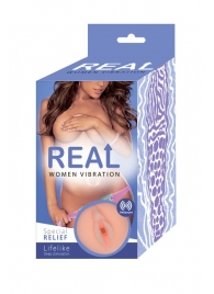 Телесный вибромастурбатор-вагина Real Women Vibration - Real - в Иваново купить с доставкой