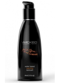 Согревающий лубрикант на водной основе Wicked AQUA HEAT - 60 мл. - Wicked - купить с доставкой в Иваново