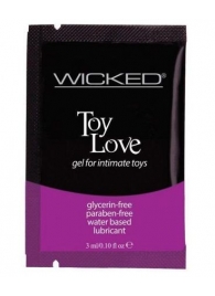 Лубрикант на водной основе для использования с игрушками WICKED Toy Love - 3 мл. - Wicked - купить с доставкой в Иваново