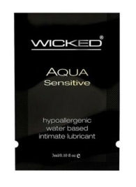 Мягкий лубрикант на водной основе WICKED AQUA Sensitive - 3 мл. - Wicked - купить с доставкой в Иваново