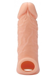 Телесная насадка EXTENDER WITH BALL STRAP 5.5 - 14 см. - Dream Toys - в Иваново купить с доставкой