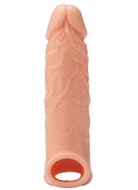 Телесная насадка EXTENDER WITH BALL STRAP 6.5 - 17 см. - Dream Toys - в Иваново купить с доставкой