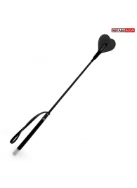 Черный стек с наконечником-сердечком - 54 см. - Notabu - купить с доставкой в Иваново