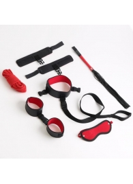 Черно-красный эротический набор из 7 предметов - Сима-Ленд - купить с доставкой в Иваново