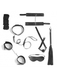 Черный эротический набор из 8 предметов - Сима-Ленд - купить с доставкой в Иваново