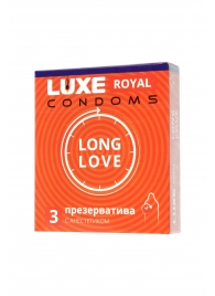 Презервативы с продлевающим эффектом LUXE Royal Long Love - 3 шт. - Luxe - купить с доставкой в Иваново