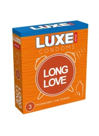 Презервативы с продлевающим эффектом LUXE Royal Long Love - 3 шт. - Luxe - купить с доставкой в Иваново