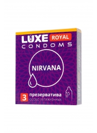 Презервативы с увеличенным количеством смазки LUXE Royal Nirvana - 3 шт. - Luxe - купить с доставкой в Иваново