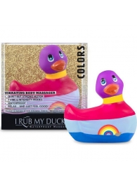 Вибратор-уточка I Rub My Duckie 2.0 Colors с разноцветными полосками - Big Teaze Toys - купить с доставкой в Иваново