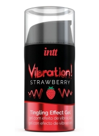 Жидкий интимный гель с эффектом вибрации Vibration! Strawberry - 15 мл. - INTT - купить с доставкой в Иваново