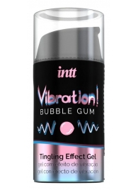 Жидкий интимный гель с эффектом вибрации Vibration! Bubble Gum - 15 мл. - INTT - купить с доставкой в Иваново