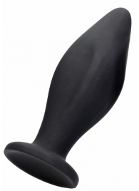 Черная анальная пробка Edgy Butt Plug - 11,4 см. - Shots Media BV