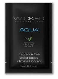 Легкий лубрикант на водной основе с алое Wicked Aqua - 3 мл. - Wicked - купить с доставкой в Иваново