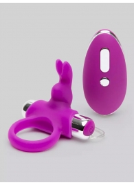 Лиловое виброкольцо с пультом ДУ Remote Control Cock Ring - Happy Rabbit - в Иваново купить с доставкой