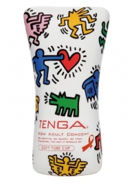 Мастурбатор-туба Keith Haring Soft Tube CUP - Tenga - в Иваново купить с доставкой