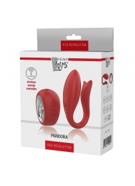 Красный вибратор для пар Pandora - Dream Toys