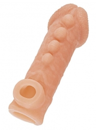 Телесная закрытая насадка с шишечками Cock Sleeve Size S - 13,8 см. - KOKOS - в Иваново купить с доставкой