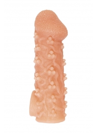 Телесная закрытая насадка с пучками шишечек Cock Sleeve Size S - 13,8 см. - KOKOS - в Иваново купить с доставкой Телесная закрытая насадка с пучками шишечек Cock Sleeve Size S - 13,8 см. - KOKOS - в Иваново купить с доставкой