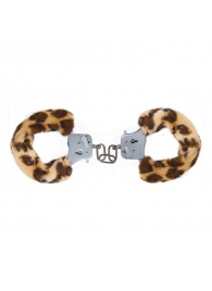 Наручники с леопардовым мехом Furry Fun Cuffs Leopard - Toy Joy - купить с доставкой в Иваново