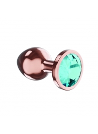 Пробка цвета розового золота с малиновым кристаллом Diamond Topaz Shine L - 8,3 см. - Lola Games - купить с доставкой в Иваново