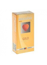 Презервативы Masculan Ultra Gold с золотым напылением и ароматом ванили - 10 шт. - Masculan - купить с доставкой в Иваново