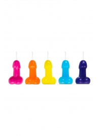 Набор из 10 разноцветных свечей «Мини пенис» - Impirante - купить с доставкой в Иваново